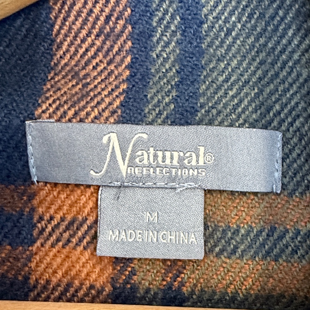 Natural Reflections plaid flowy vest cover 100% acrylic women’s size medium - Picture 4 of 11